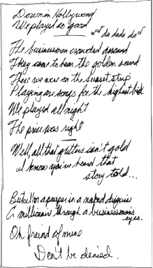 "Don´t Be Denied" lyrics (edit)from original LP lyrics poster insert[©1973 Reprise Records - image Nº26]